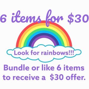 6/$30 Discount, Look For 🌈🌈🌈!!!
